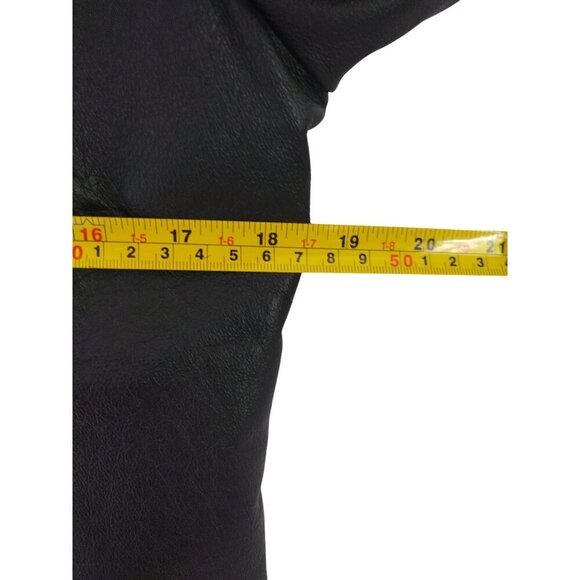 U.S.A Men's Button Front Leather Jacket Black, Size XXL. - Picture 6 of 8